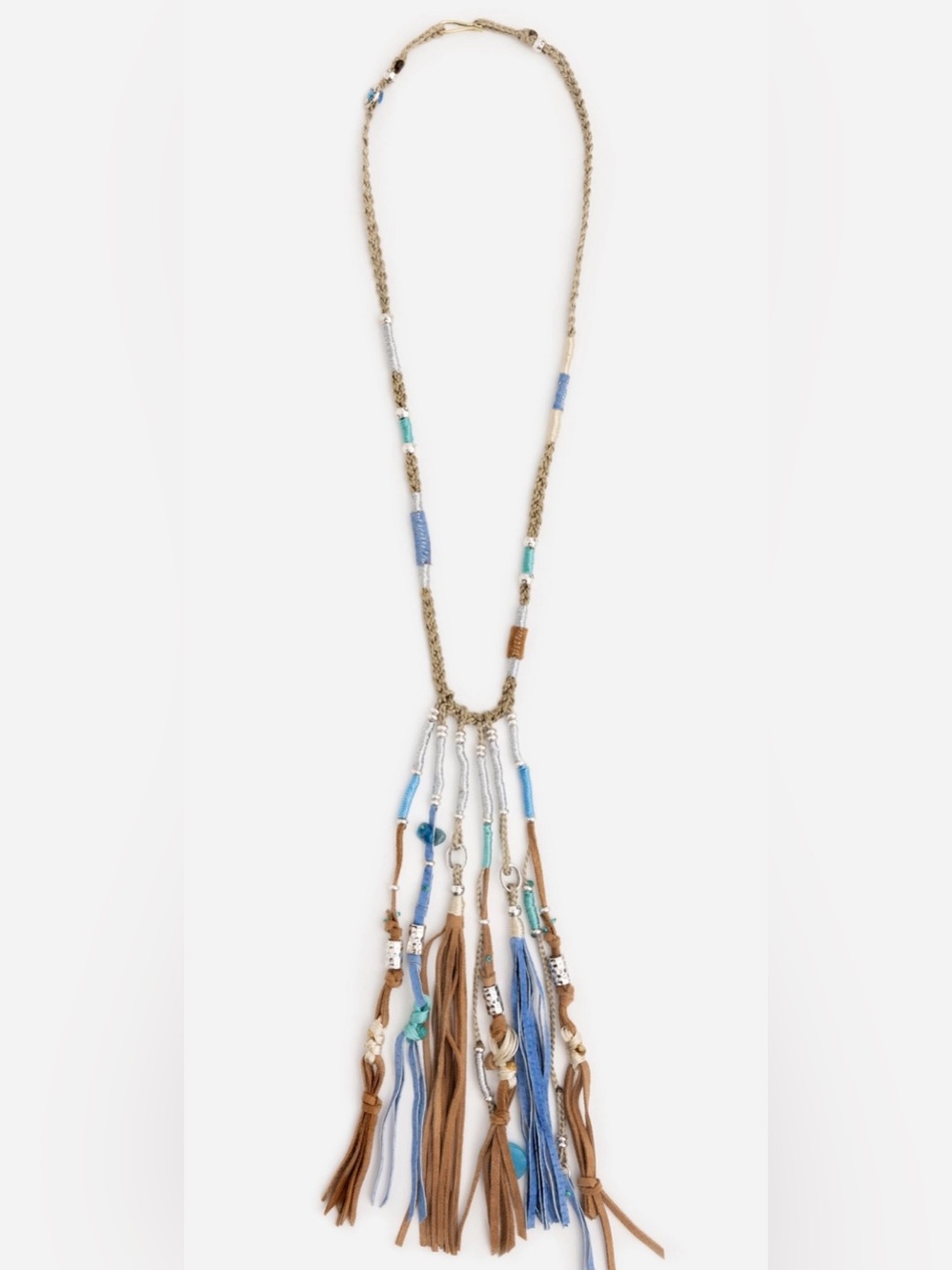 Johnny Was Blue and Brown Necklace